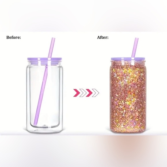 16oz Acrylic Double-Walled Tumbler for CUSTOM Snow Globe Tumbler Creation - Picture 4 of 6